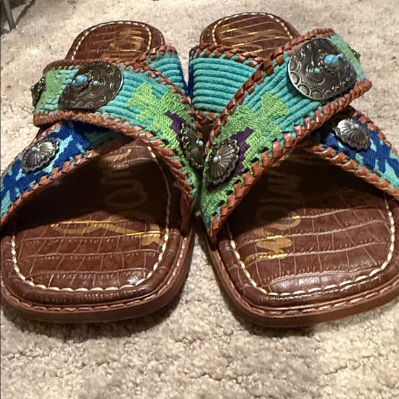 Sam Edelman Brown and Teal Sandals - Picture 4 of 4